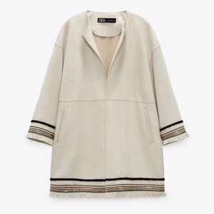 ZARA NWT Combination Faux Suede Jacket